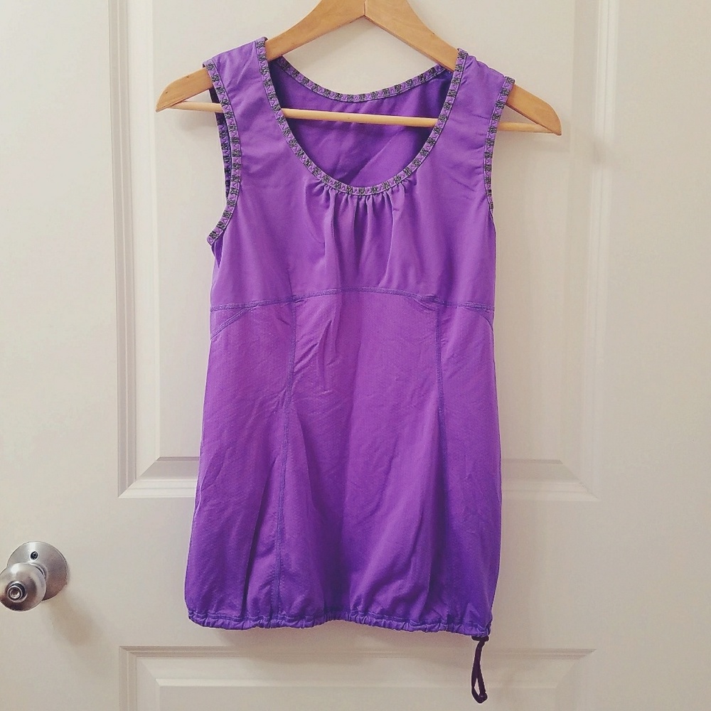 Lululemon Cinch Drawstring Purple Tank - Small