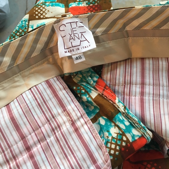 Stella Jean Geometric print slack capris 48 - Picture 5 of 6