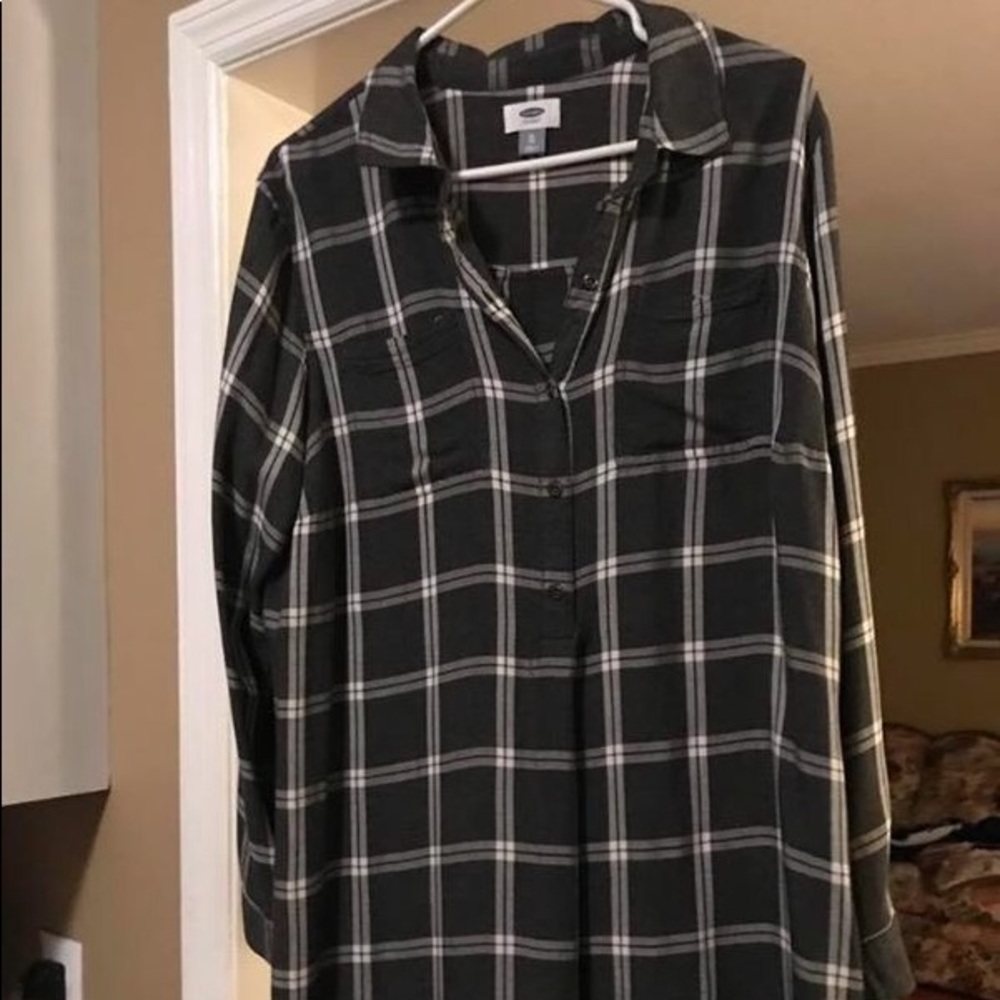 Old navy plaid shirt dress