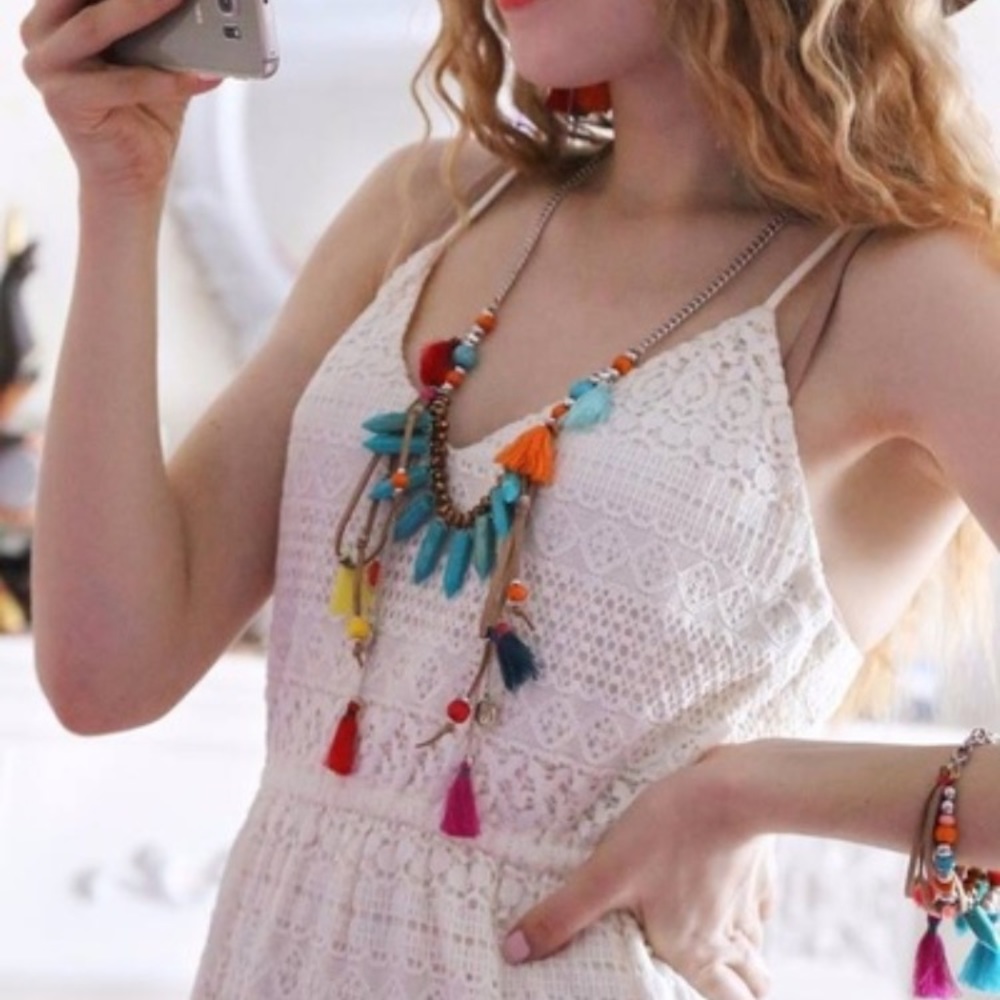 🆕 3pc Boho Jewelry Set-Necklace/Bracelet/Earrings