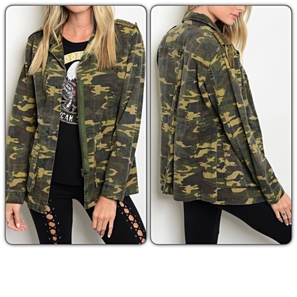 Gorgeous Camo Utility Military Jean Jacket SML - Picture 7 of 7