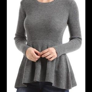 Grey Peplum Sweater