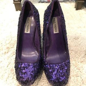 Steve Madden Purple Sequin Pumps! Size 6.5!
