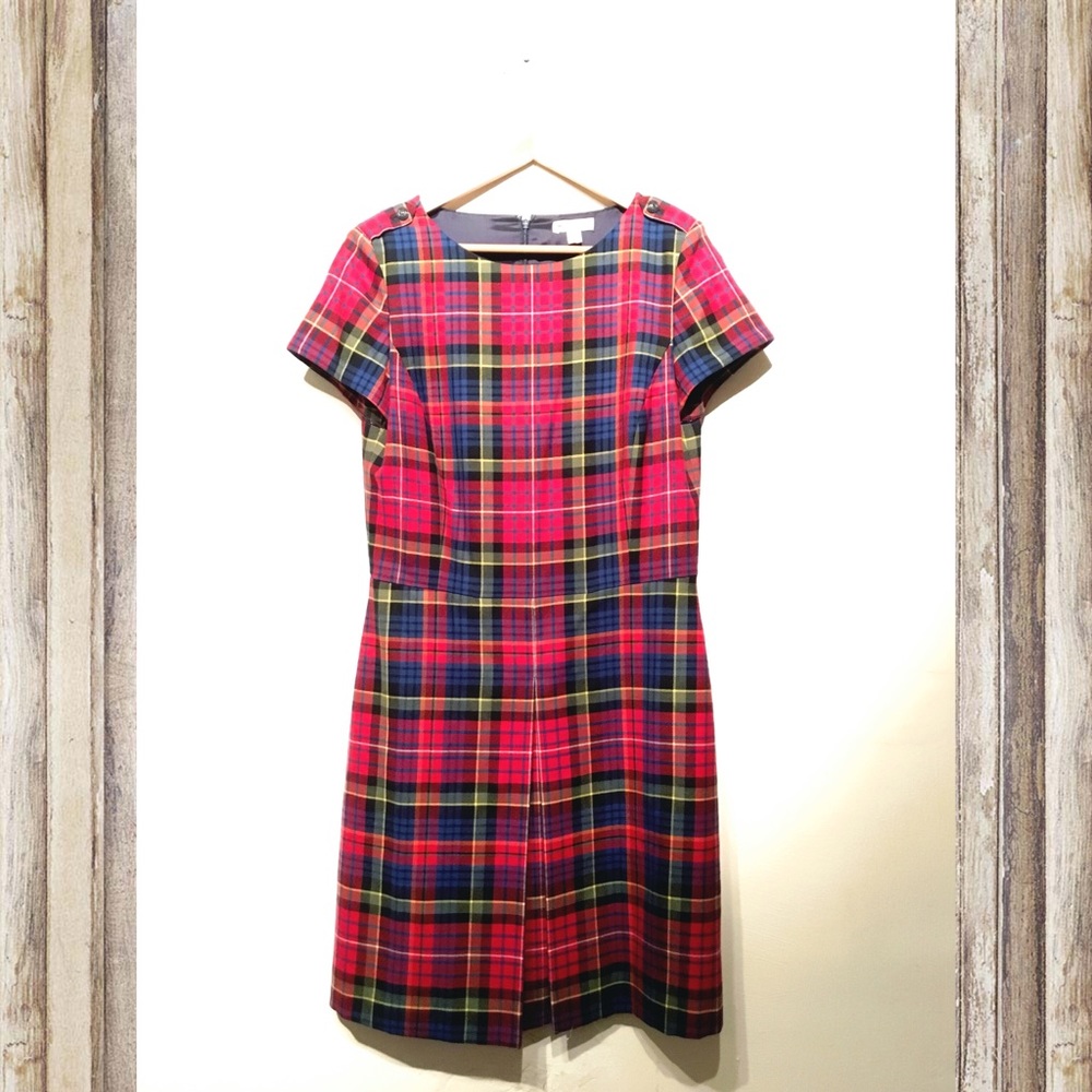 Brook Brothers Tartan Plaid Wool Dress