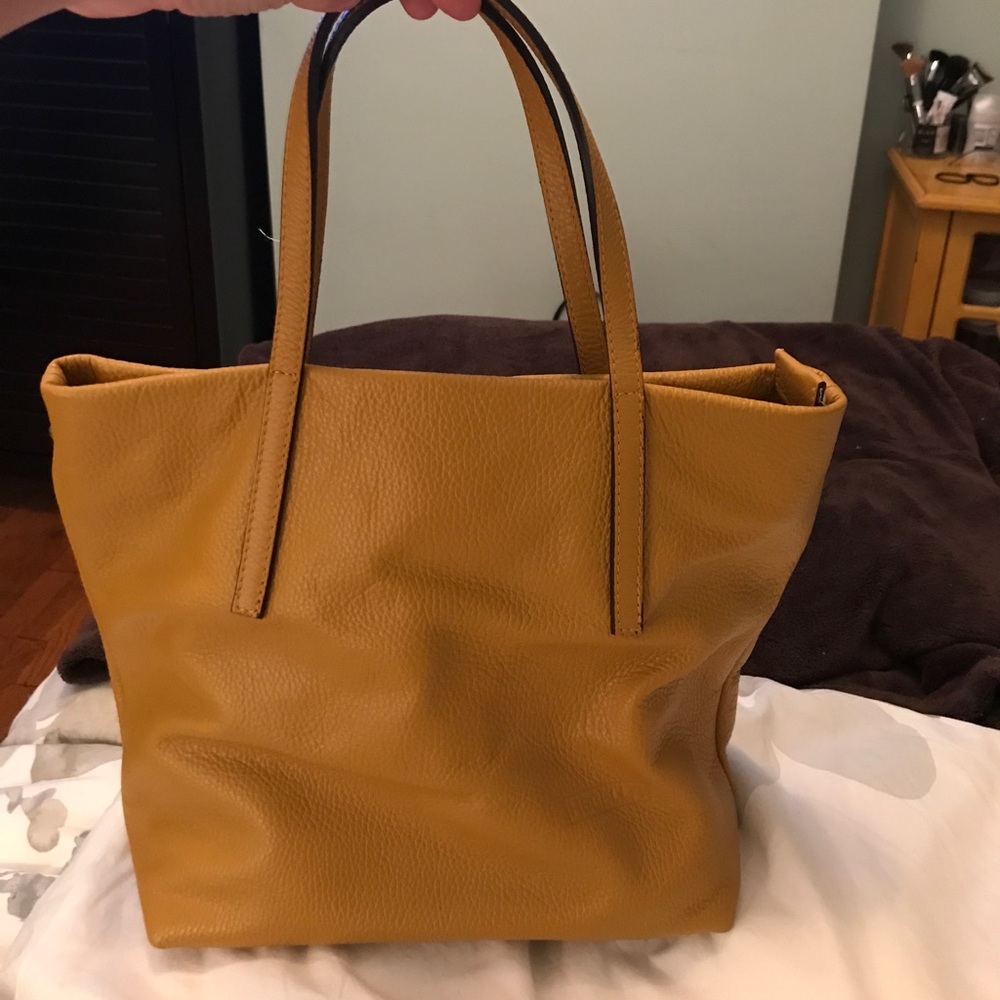 Yellow Italian Leather purse - never used!