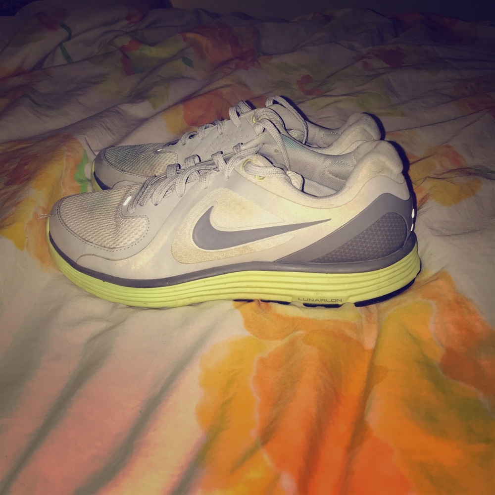 White and green Nike’s