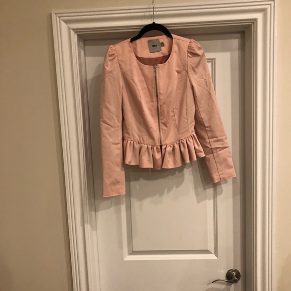 ASOS Pink / Peach Blazer Jacket Size 4 - Picture 2 of 4