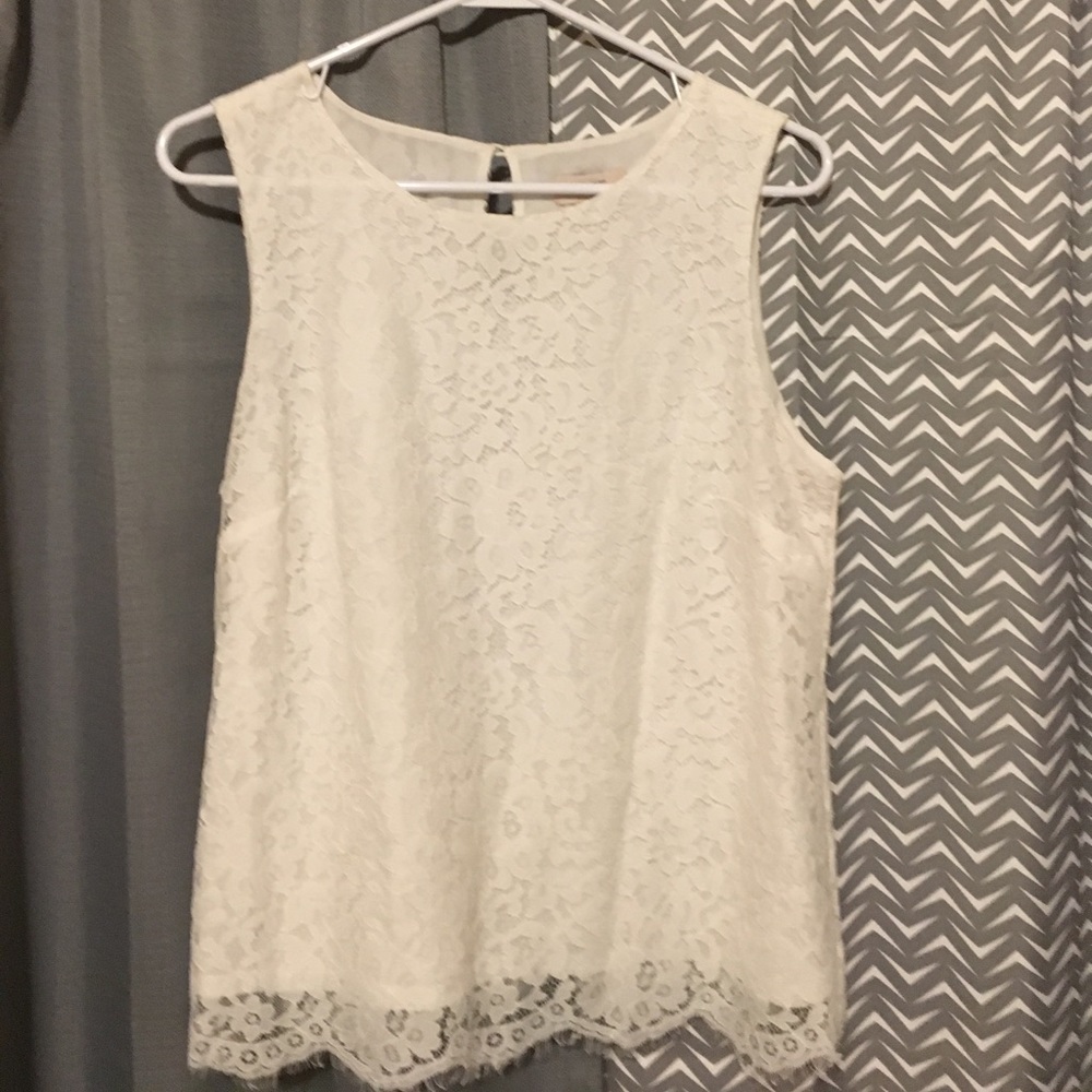 Lace High Neck Tank Top NWOT