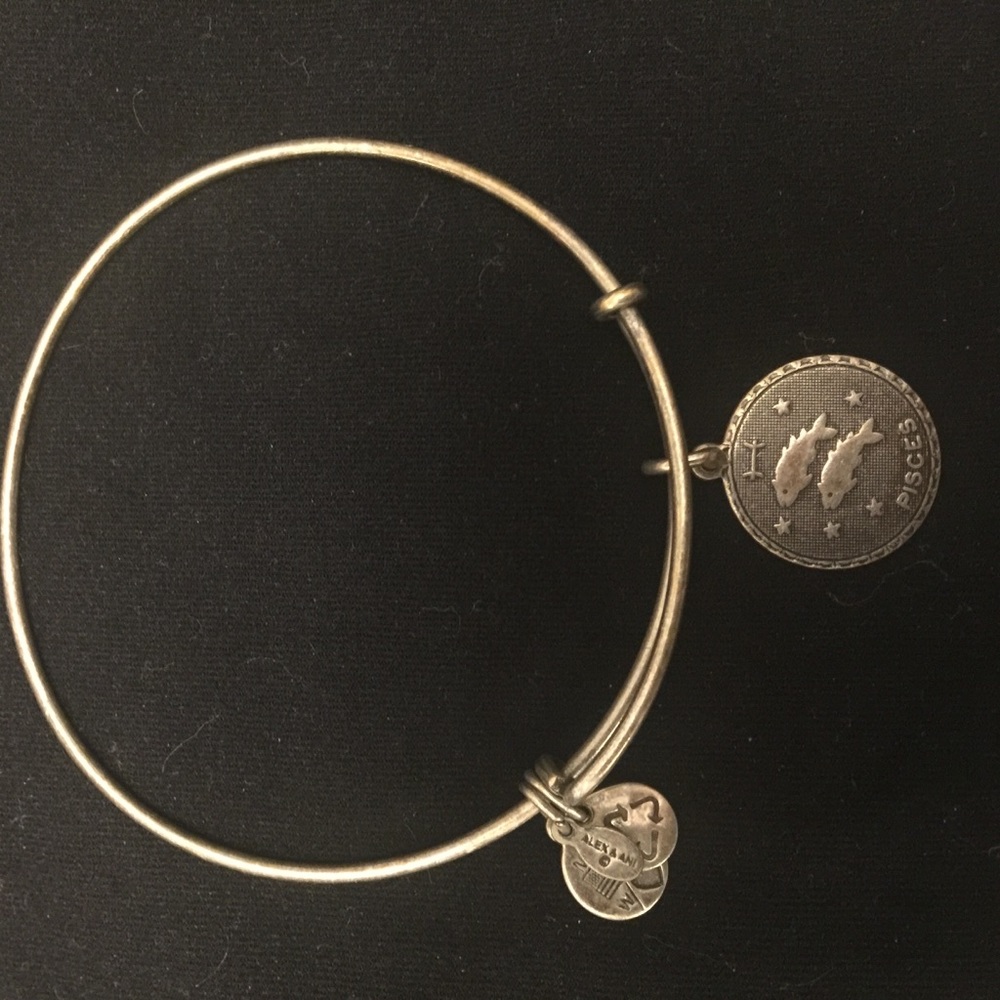 BOGO50%: Alex and Ani Pisces zodiac bangle silver