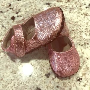 PediPed pink glitter shoes EUC 12-18m 5-5.5