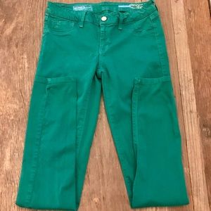 Fade To Blue emerald classic skinny jeans