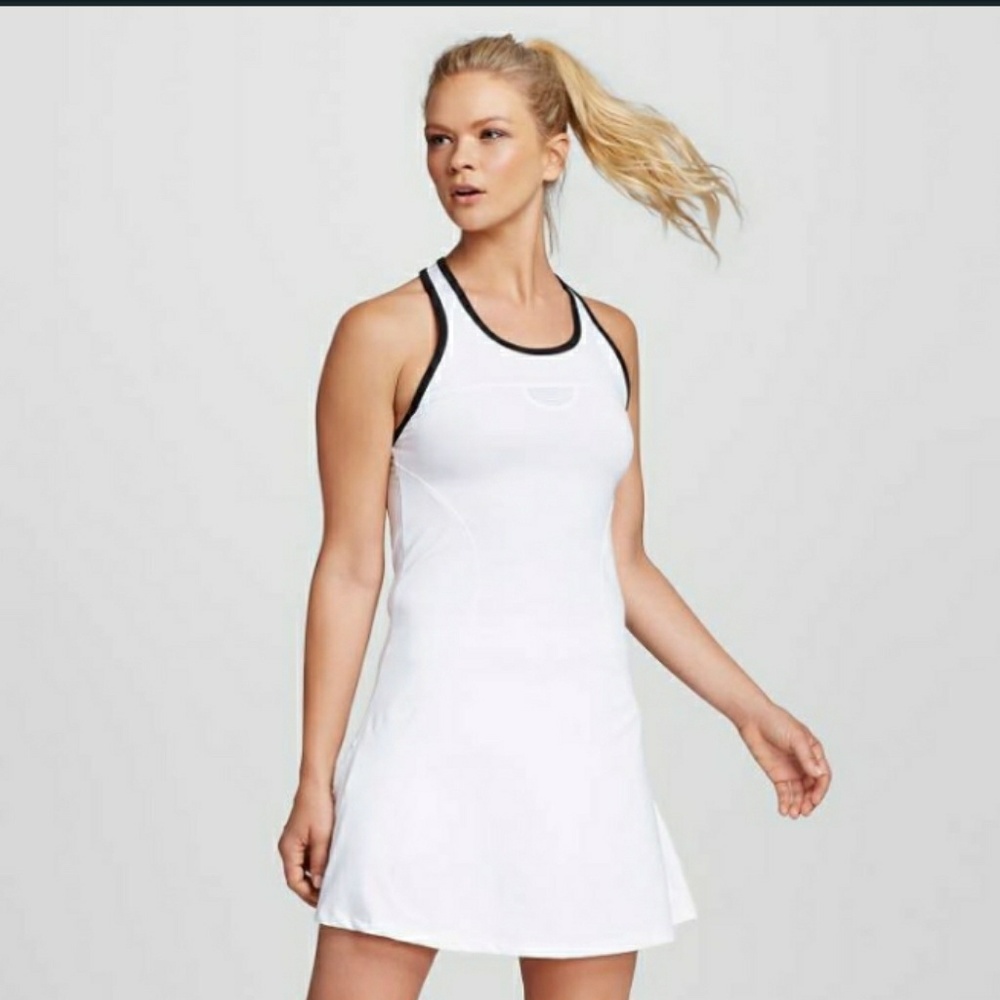 XS NIKE TENNIS WHITE AND BLACK STRIP DRESS