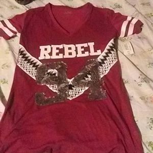 Womens, juniors small, rebel shirt