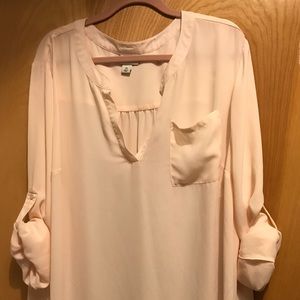 Light pink Ava & Viv SZ 3 sheer top