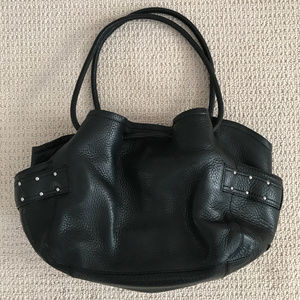 Cole Haan Black Leather Village F05 Shoulder Tote