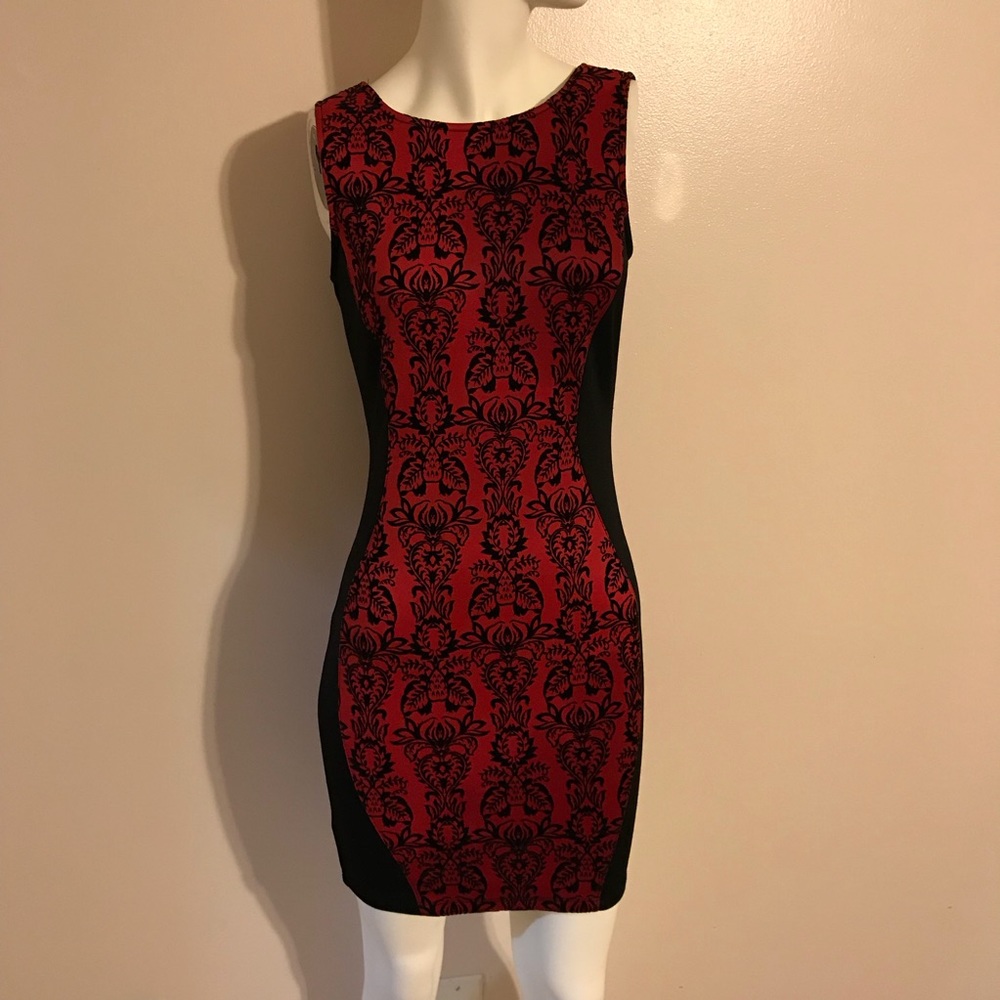 Body Central red and black dress