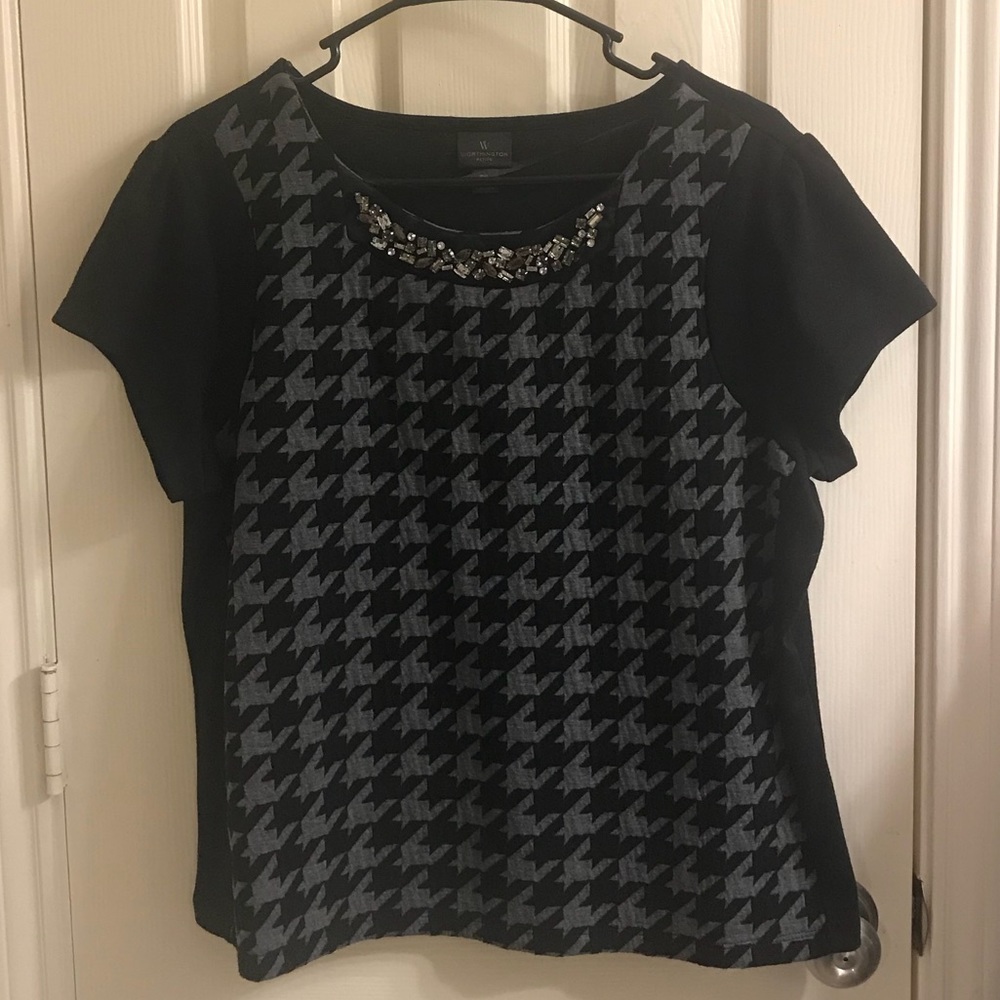 HOUNDSTOOTH + rhinestones