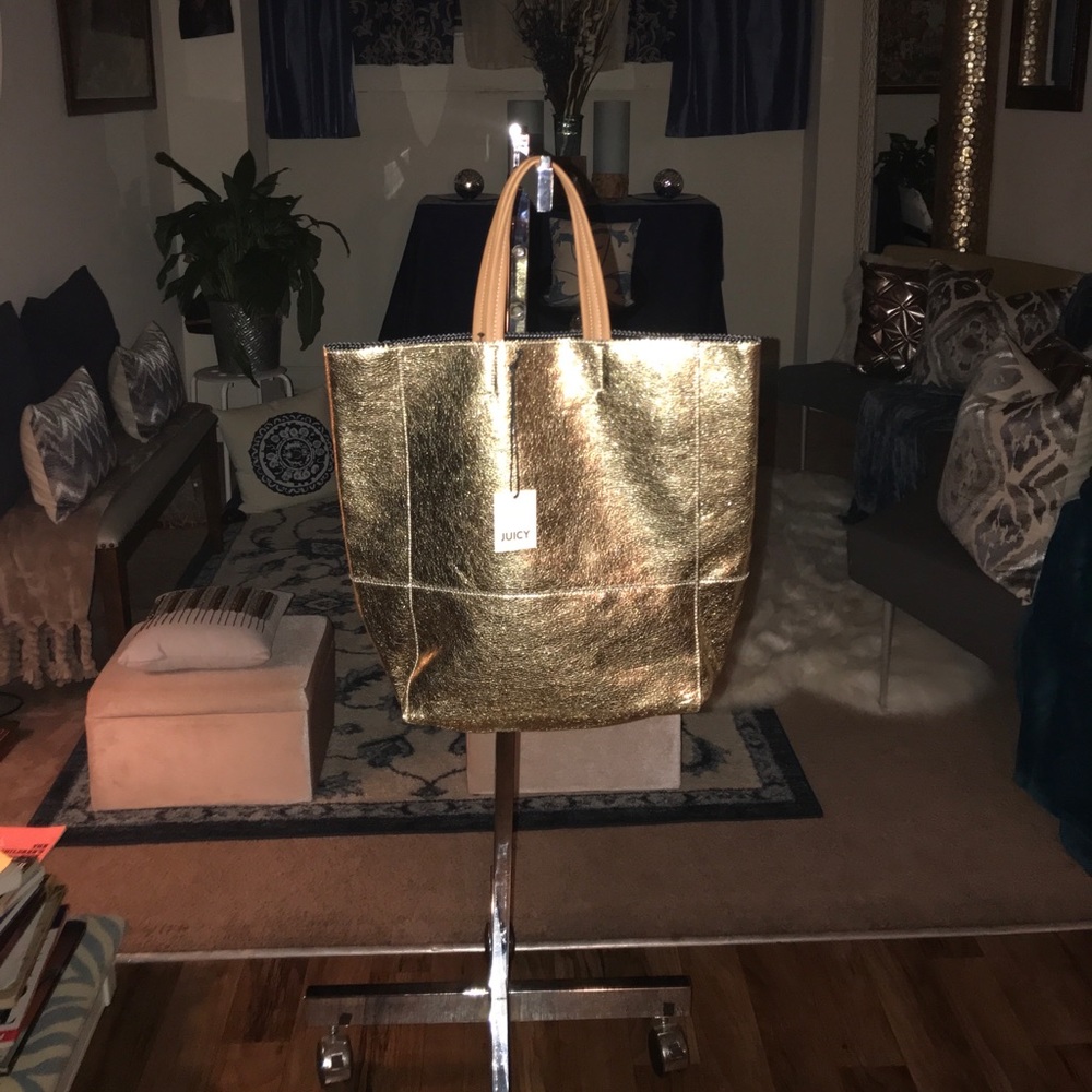 Juicy Couture Gold Metallic Tote