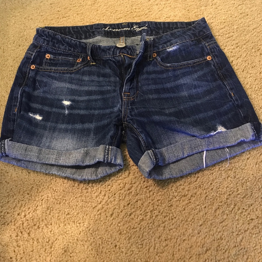 AE boyfriend fit denim shorts