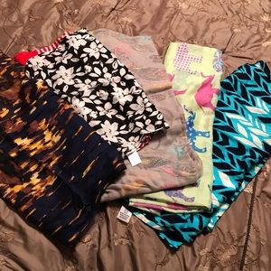 Set of 5 fashion scarves