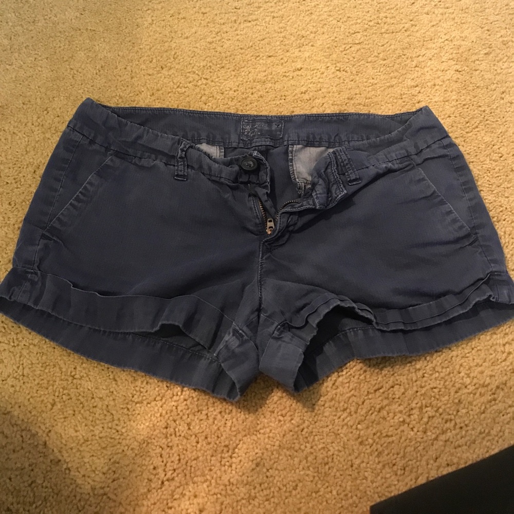 AE navy blue chino shorts