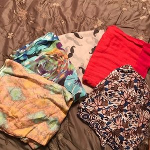 Set of 5 fashion scarves