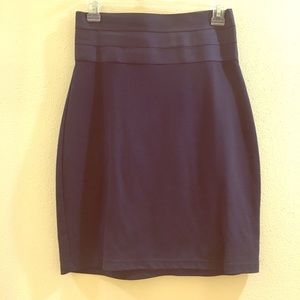 Navy blue high waisted Pencil Skirt