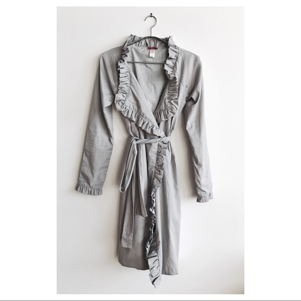 ‼️SOLD‼️Anthropologie ruffle rain coat