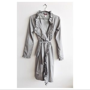 ‼️SOLD‼️Anthropologie ruffle rain coat