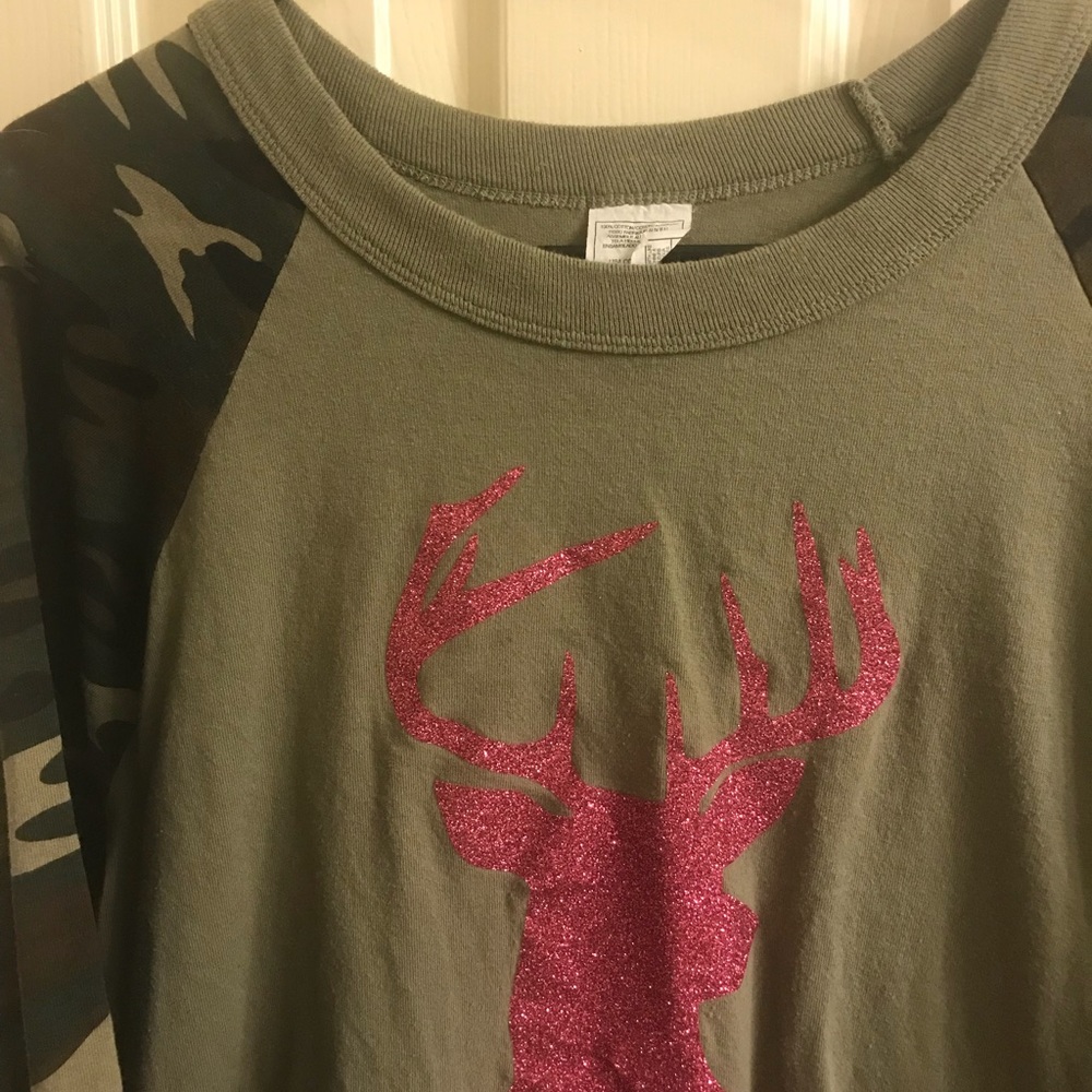 CAMO + glitter deer