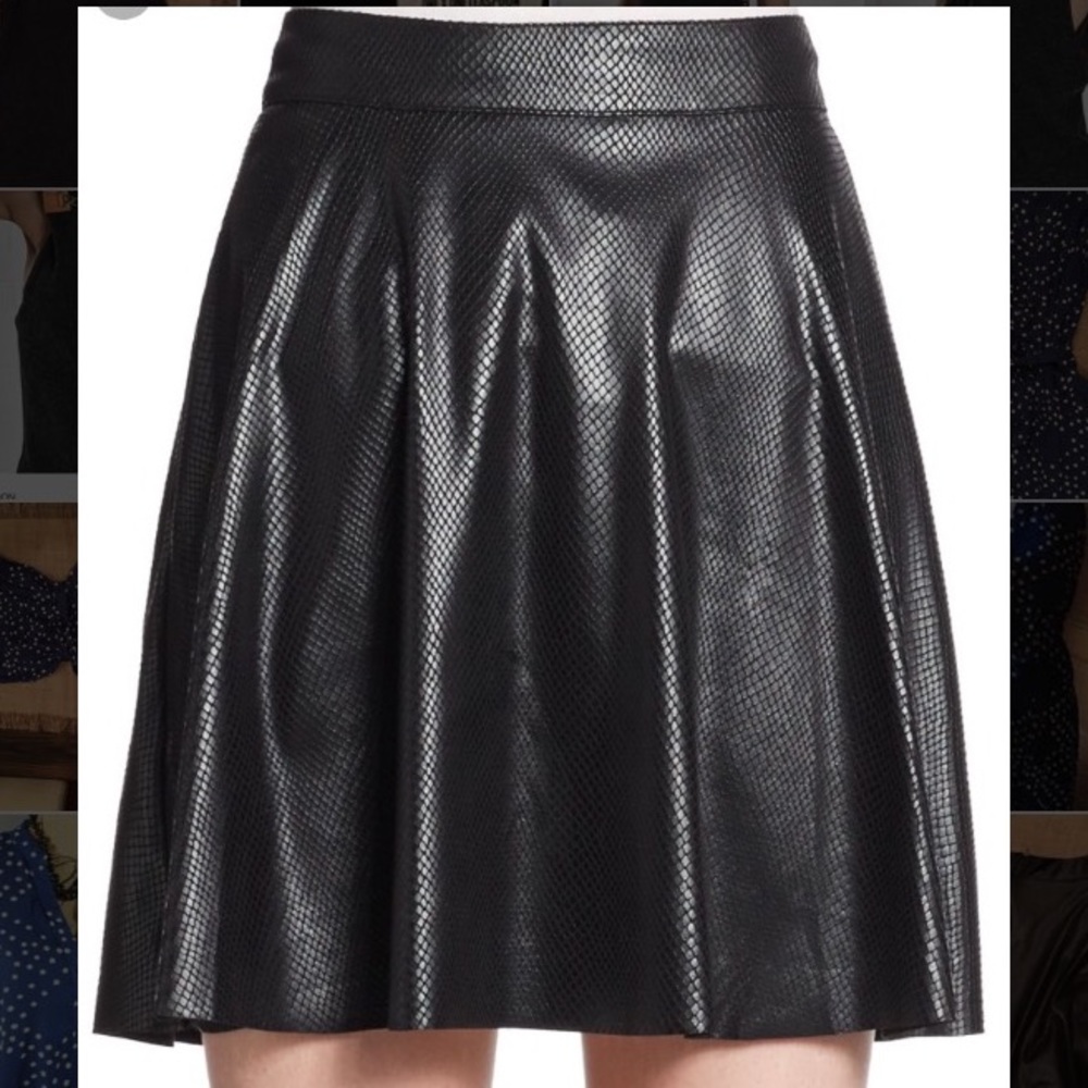 Ella moss snake skin embossed skirt