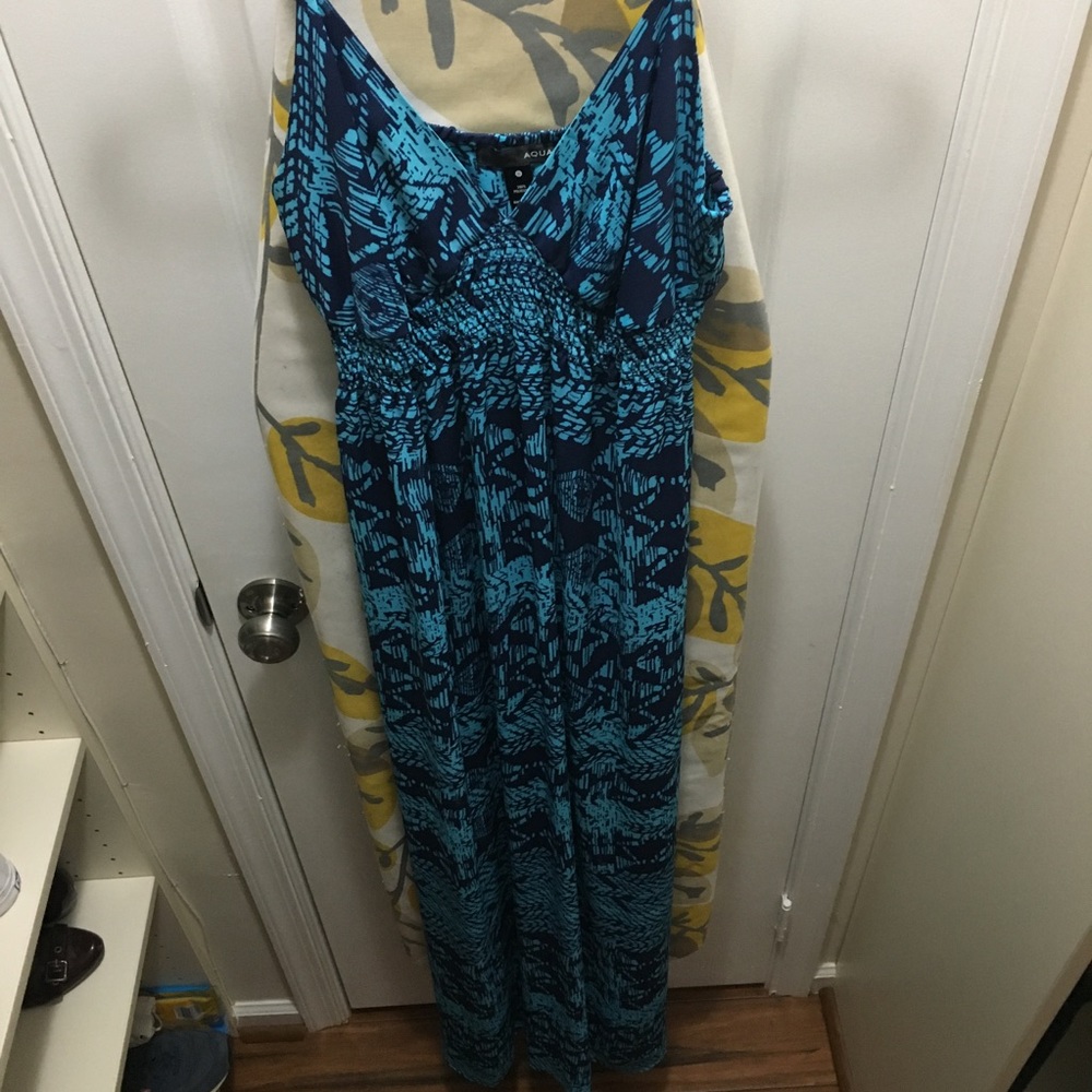 Aqua blue maxi dress