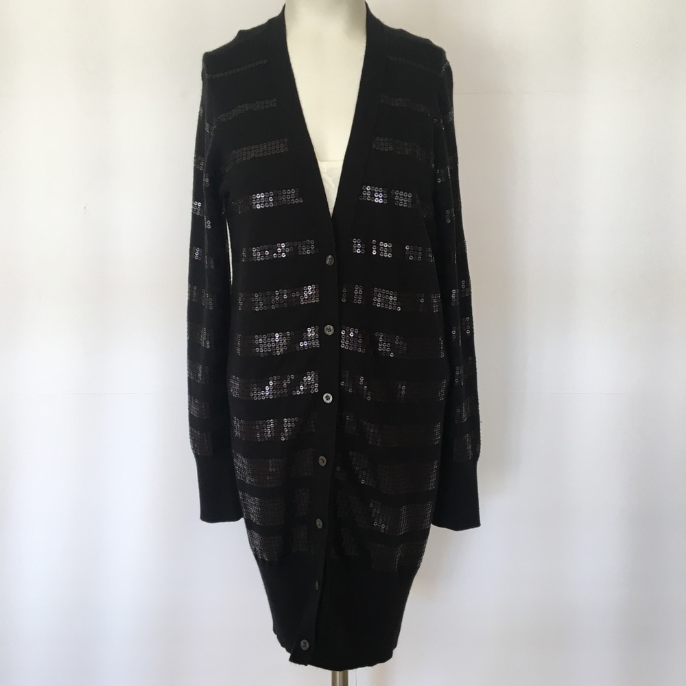 Juicy Couture Black Long Cardigan Sz Small