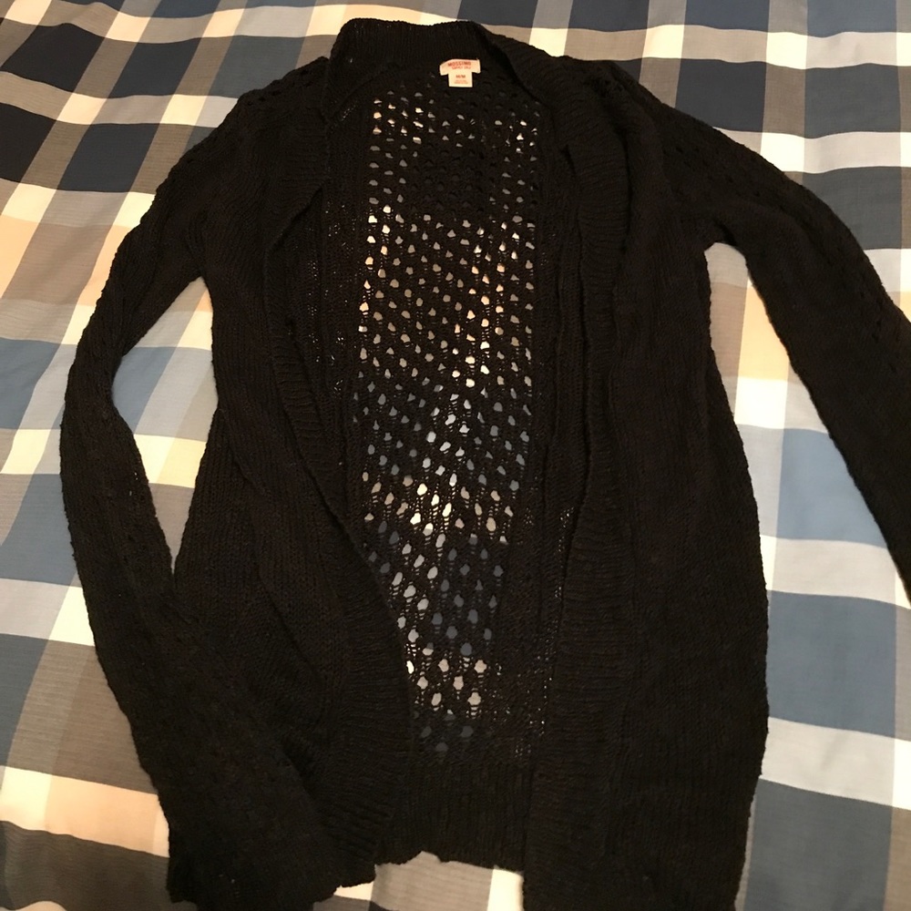 Sheer black cardigan