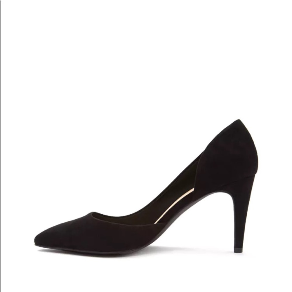 Forever 21 black faux suede heels