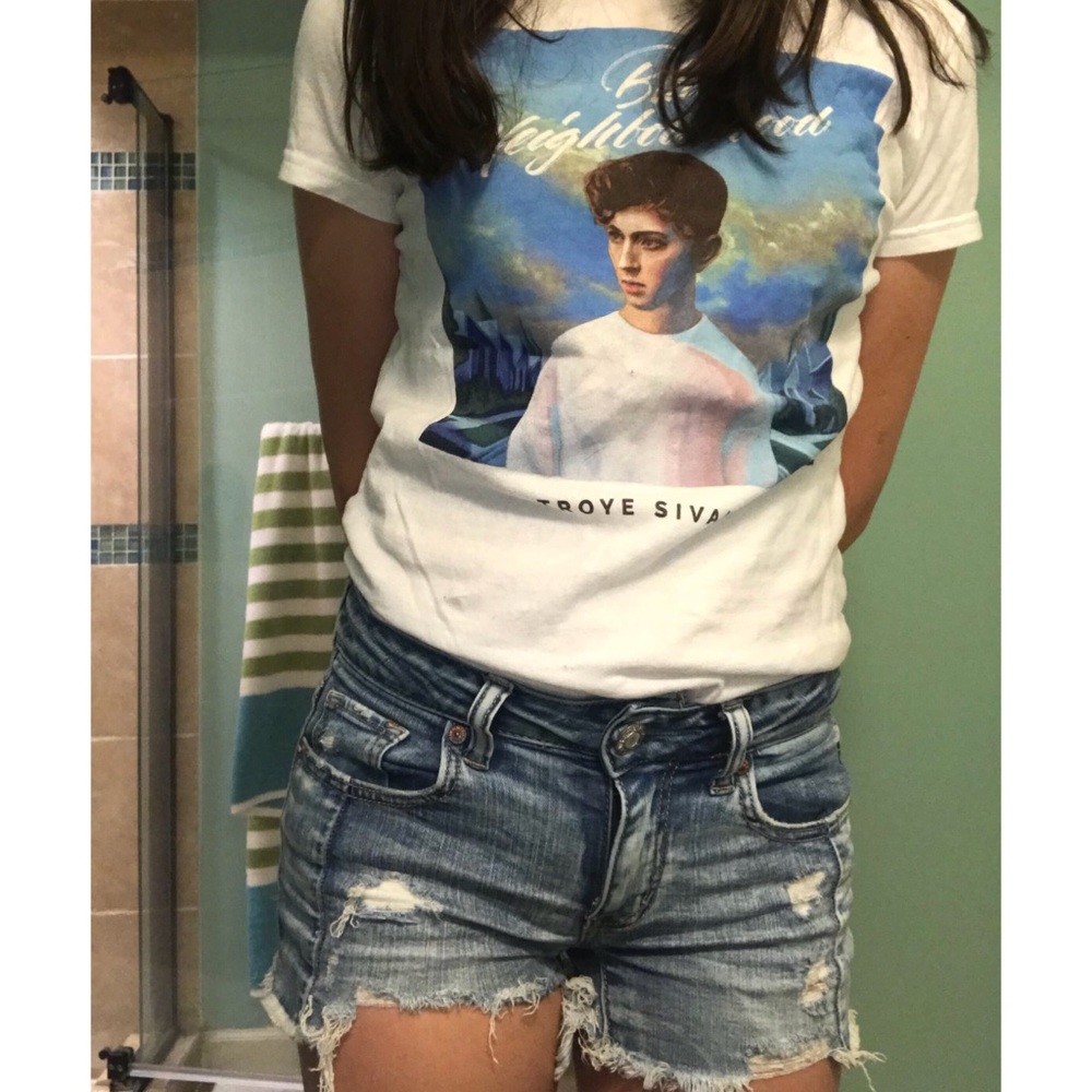 Hot topic Troye Sivan blue neighbourhood t-shirt