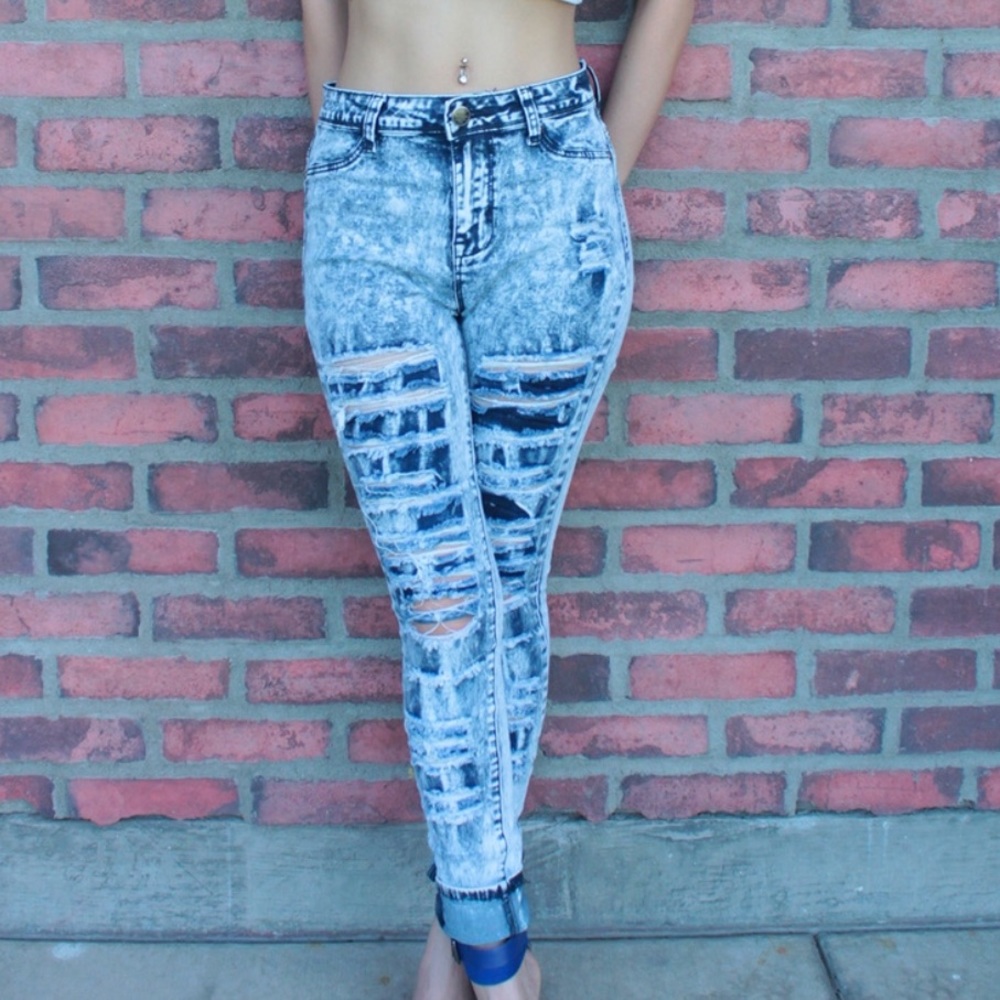 Gold Soul Stretchy Ripped Skinny Jeans