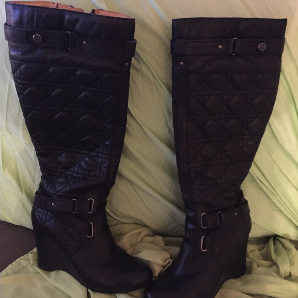 💥SALE! Bussola " Enna" knee high black  leather