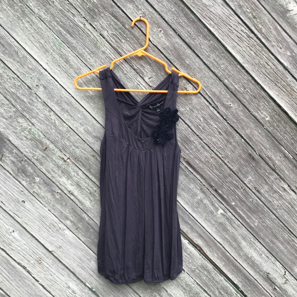 Mercer & Madison Grey Embellished Tank