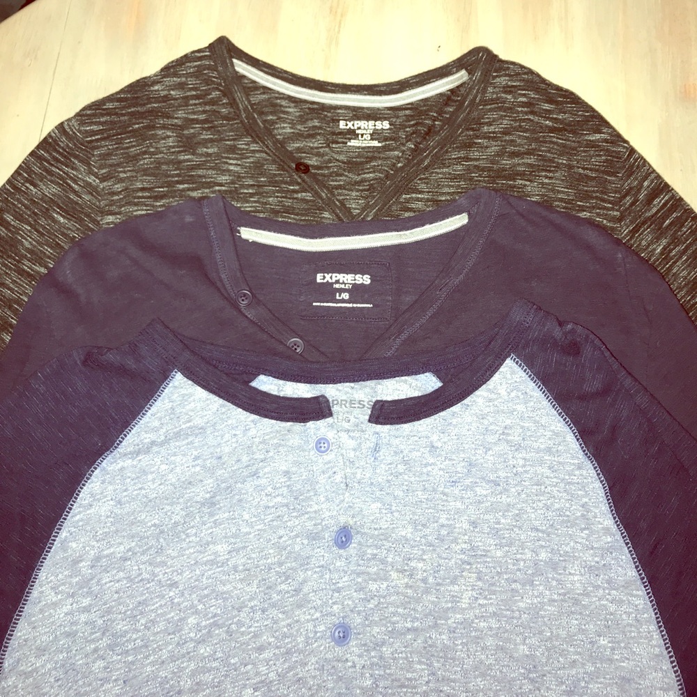 3 express men’s Henley’s