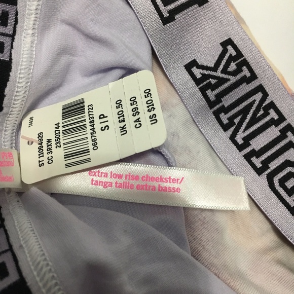 VS PINK Multicolored Cheekster Panty Size S - Picture 4 of 4