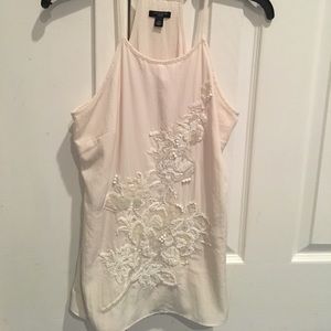 Ann taylor embroidered tank top