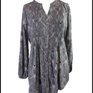 Cloud Grey Pintuck Blouse