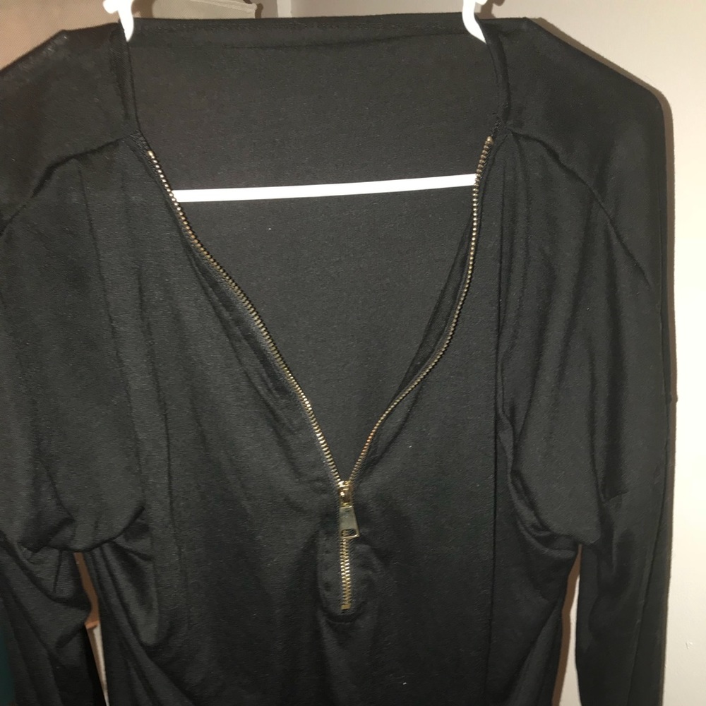 Never Worn Long Sleeve Zip-Up Shirt/Blouse
