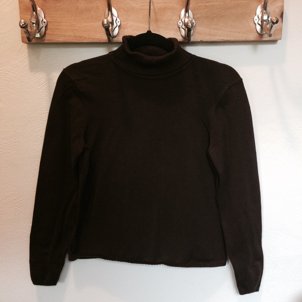 ☄️Talbots Brown Turtleneck Sweater Size Small
