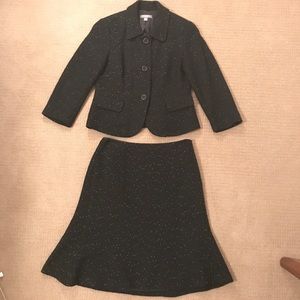 Ann Taylor Black Wool Blend Suit Set