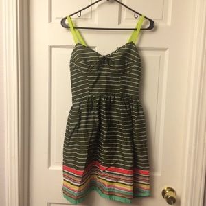 Striped multi color dress
