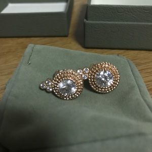 Rose gold earrings - NWOT