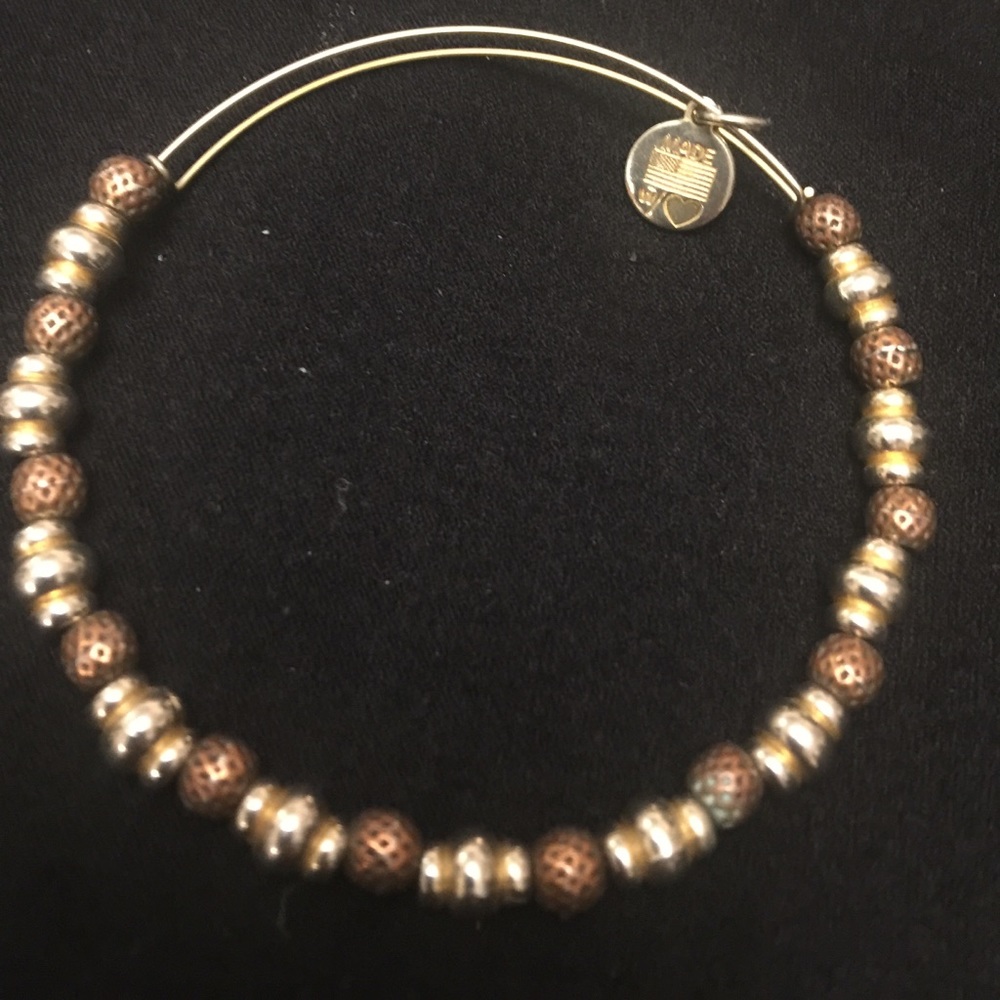 BOGO50%: Alex and Ani gold beaded bracelet