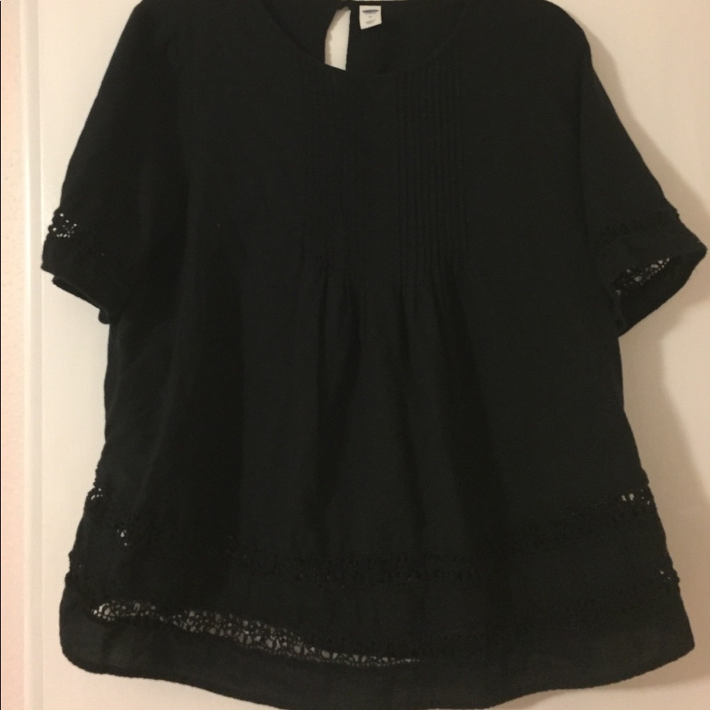 🌿black detailed blouse🌿